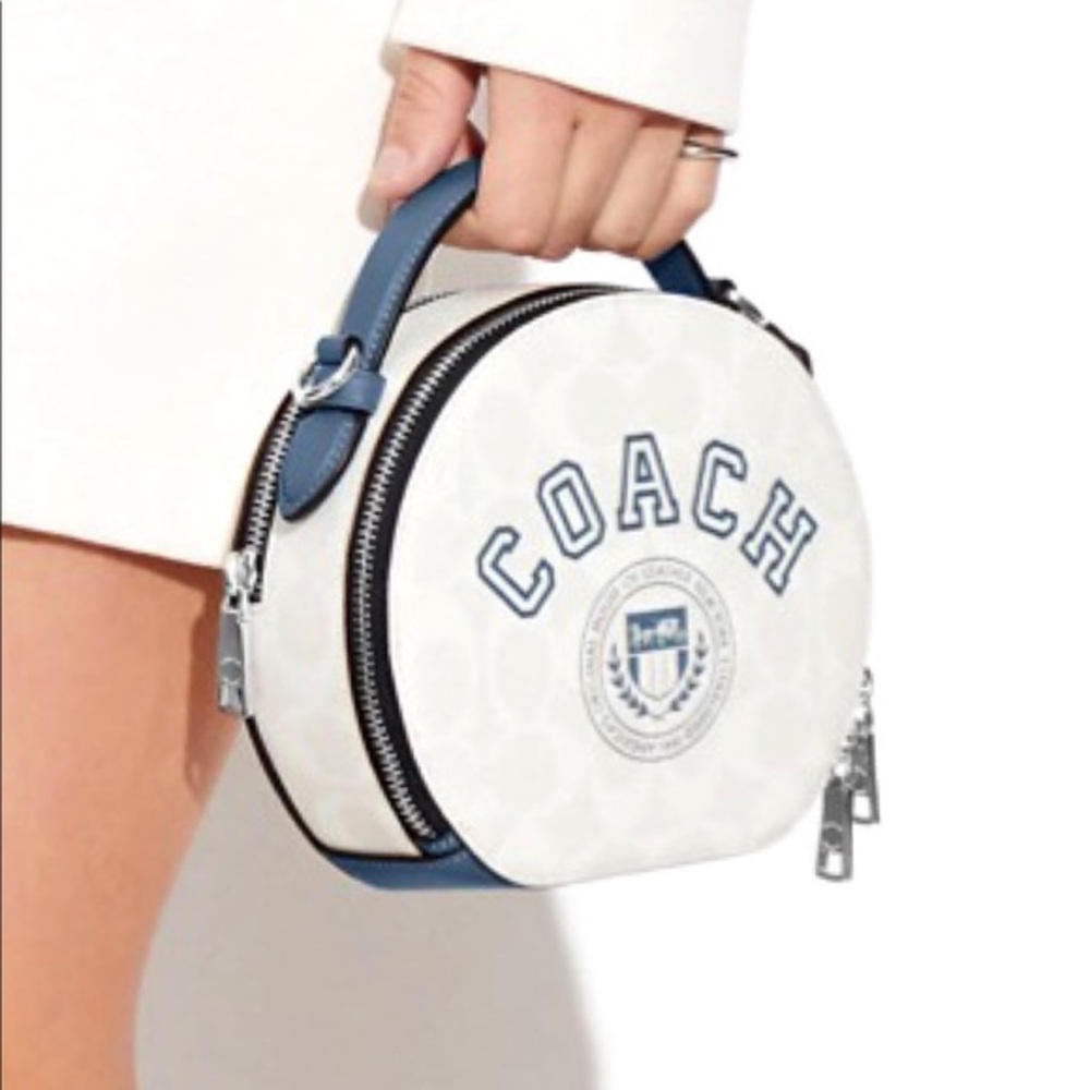 NWT COACH CB870 CANTEEN CROSSBODY IN SIGNATURE‎ CANVAS WITH VARSITY MOTIF - Picture 6 of 13